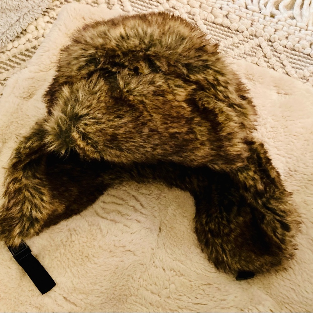 Faux Fur Trapper Hat - Brown